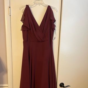 Burgundy bridesmaids dress